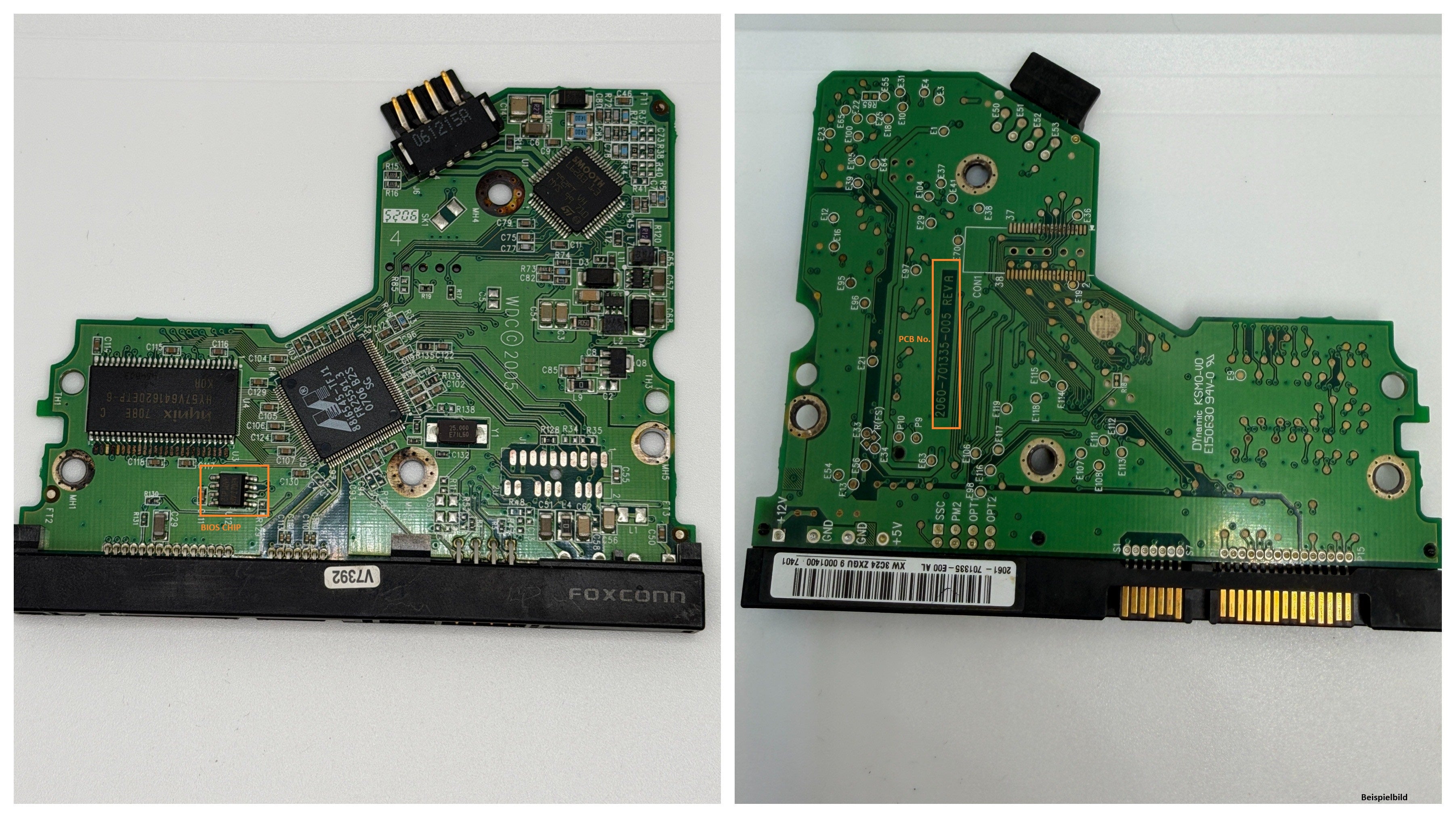 Western Digital PCB Logic Board - Circuit Board - 2060-701335-005 REV A