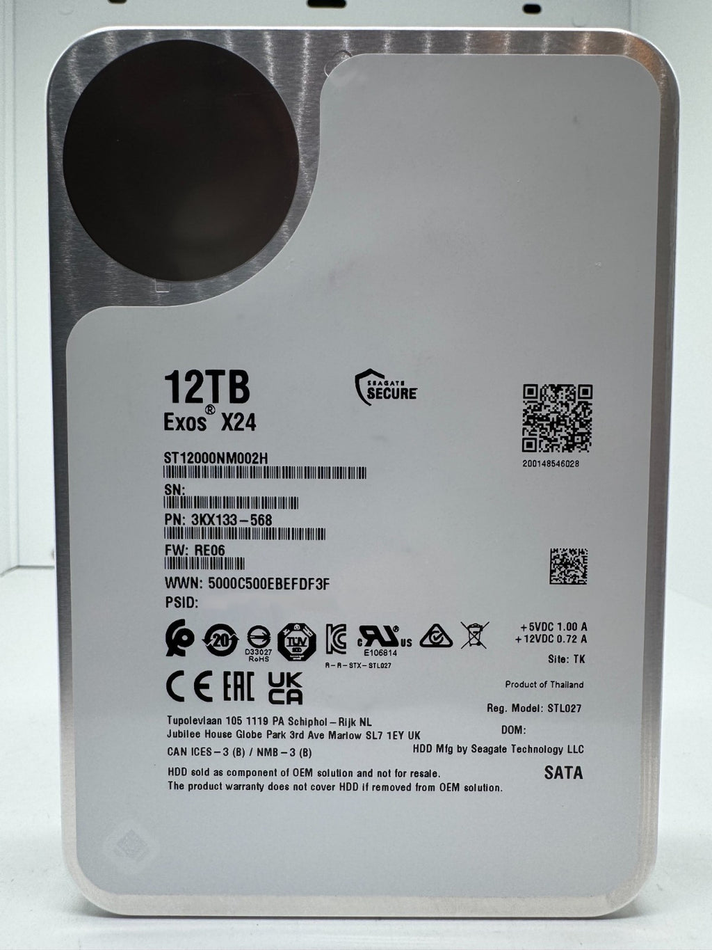 Seagate Exos X24 12TB interne Festplatte ST12000NM002H 3,5 Zoll SATA3 12 TB