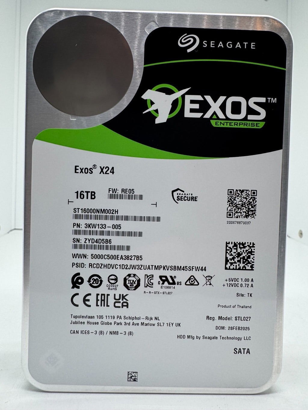 Seagate Exos X24 16TB interne Festplatte ST16000NM002H 3,5 Zoll SATA3 16 TB -5B6
