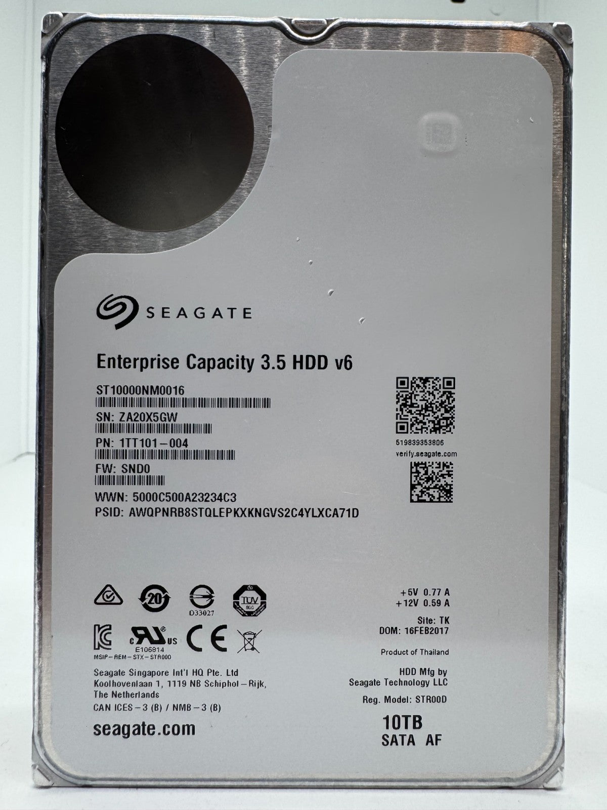Seagate Enterprise Capacity (Exos X10) 10TB interne Festplatte ST10000NM0016 5GW