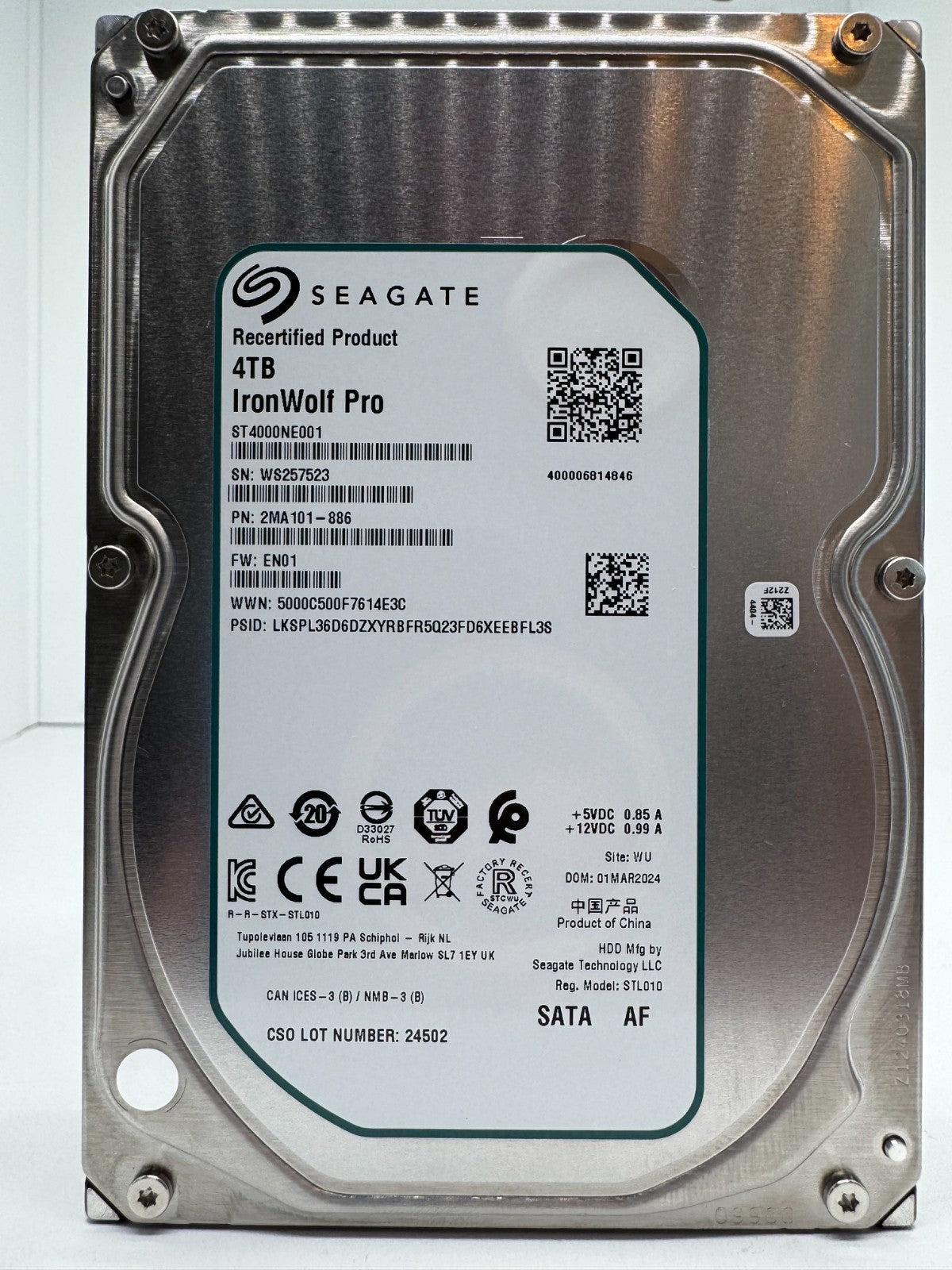 Seagate IronWolf Pro NAS HDD ST4000NE001 - 4TB 3,5 Zoll SATA3 4 TB