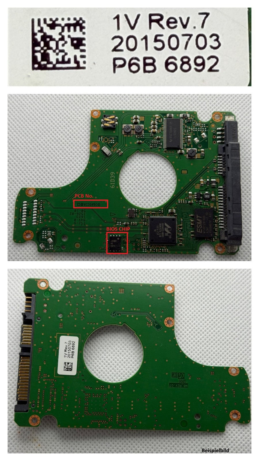 Seagate PCB Logic Board - Circuit Board - 10072090 04 1V REV07