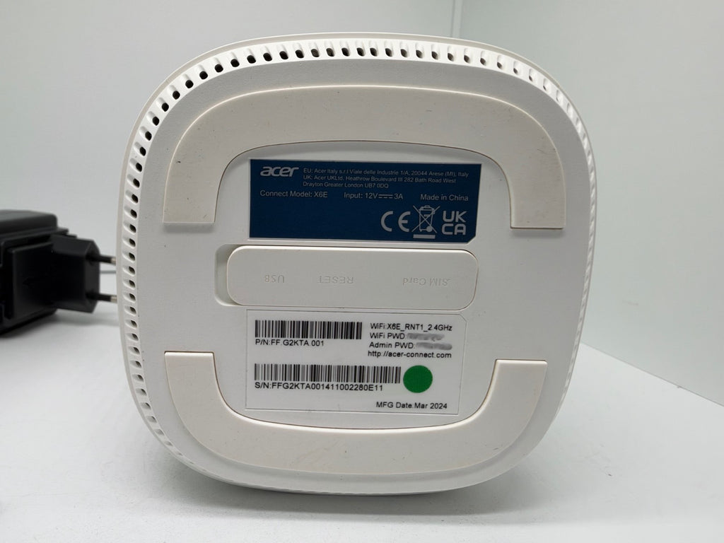 Acer Connect X6E 5G Router WiFi 6E Gigabit Ethernet NanoSIM Dual-Konnektivität b