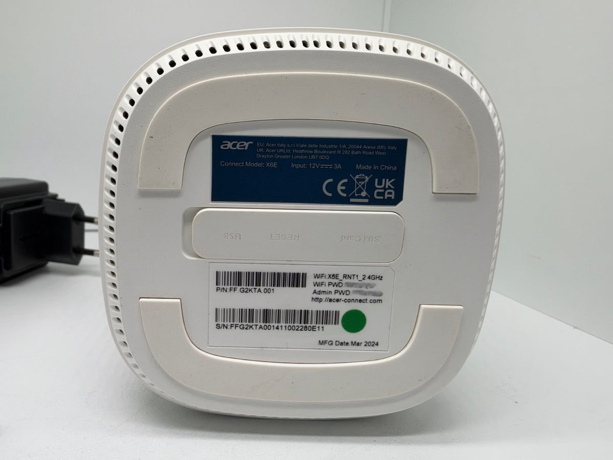 Acer Connect X6E 5G Router WiFi 6E Gigabit Ethernet NanoSIM Dual-Konnektivität b