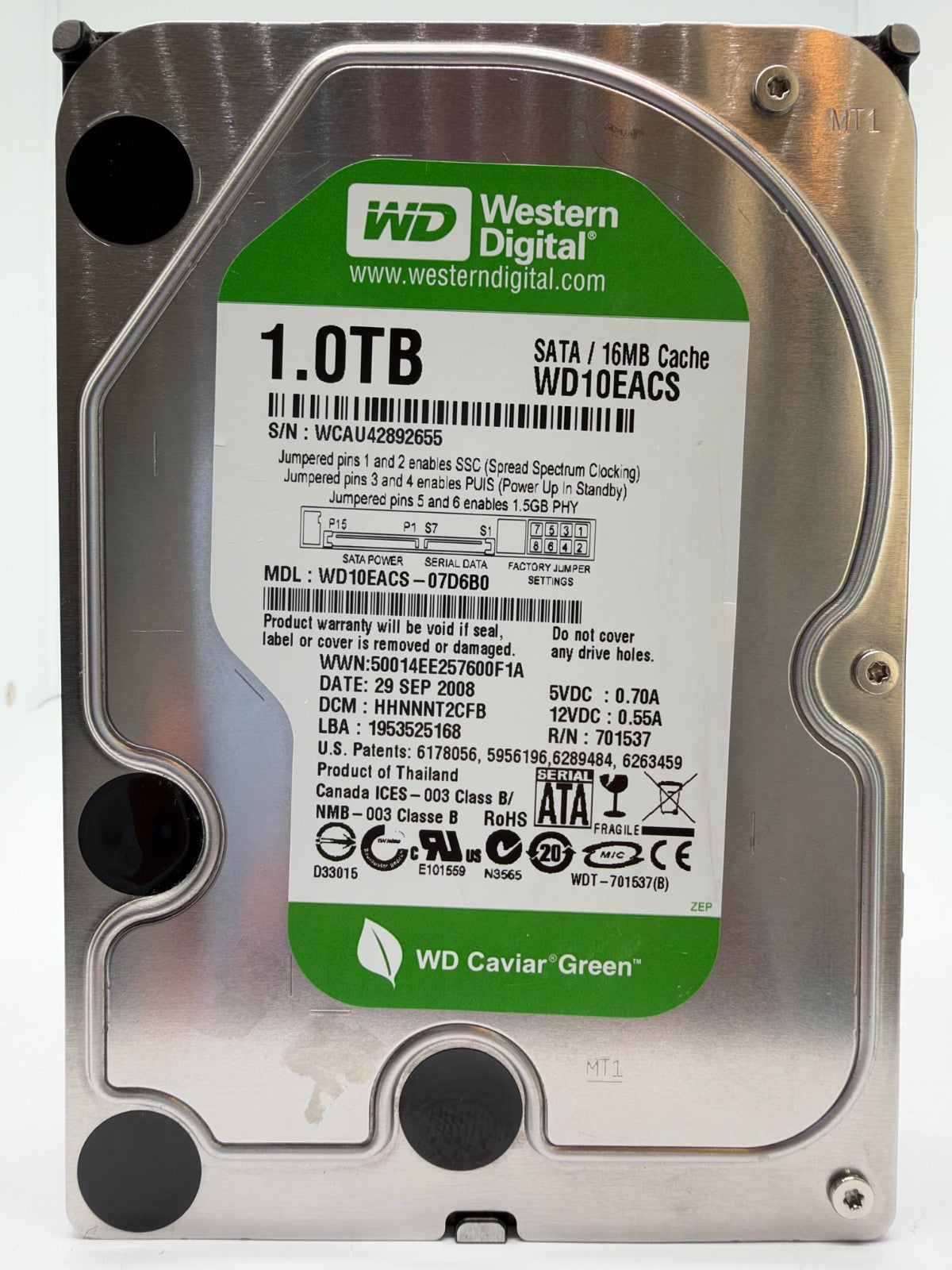 Western Digital WD10EACS - WD Caviar Green 1TB Festplatte 5400RPM SATA -1 TB