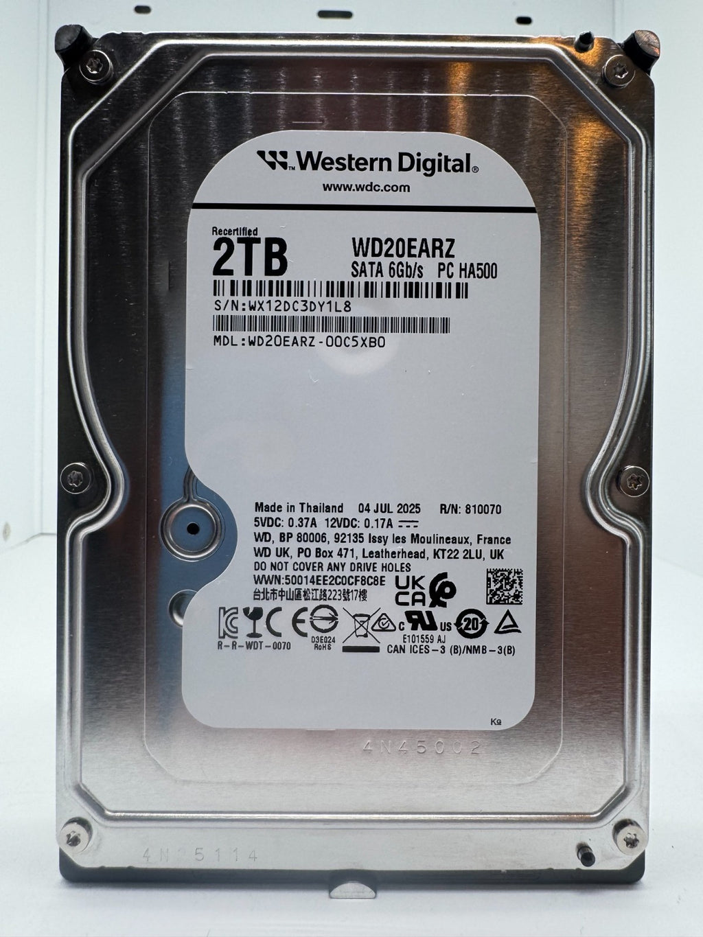 Western Digital WD Blue WD20EARZ - 2TB Festplatte 5400RPM SATA 3 -2 TB