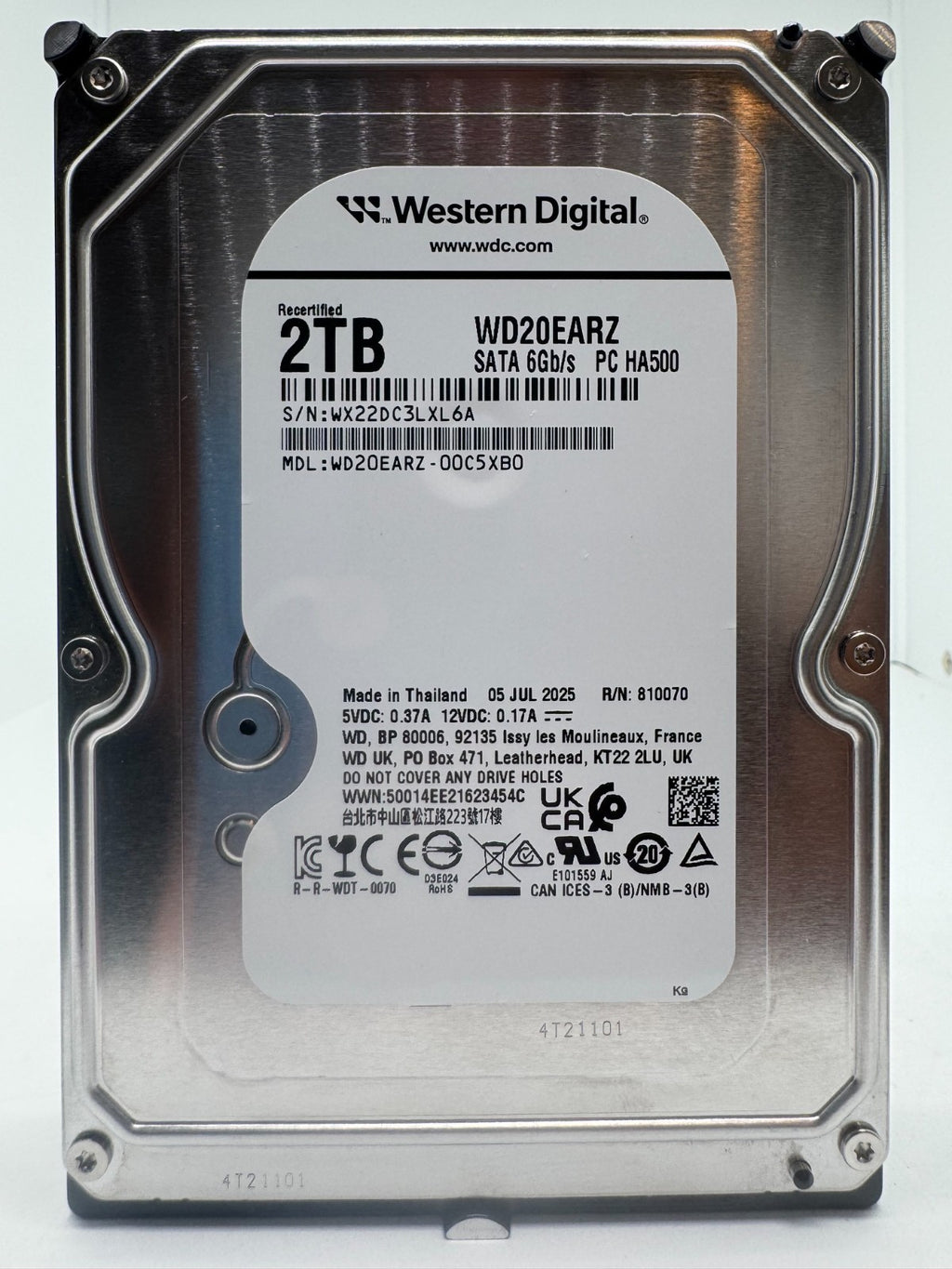 Western Digital WD Blue WD20EARZ - 2TB Festplatte 5400RPM SATA 3 -2 TB