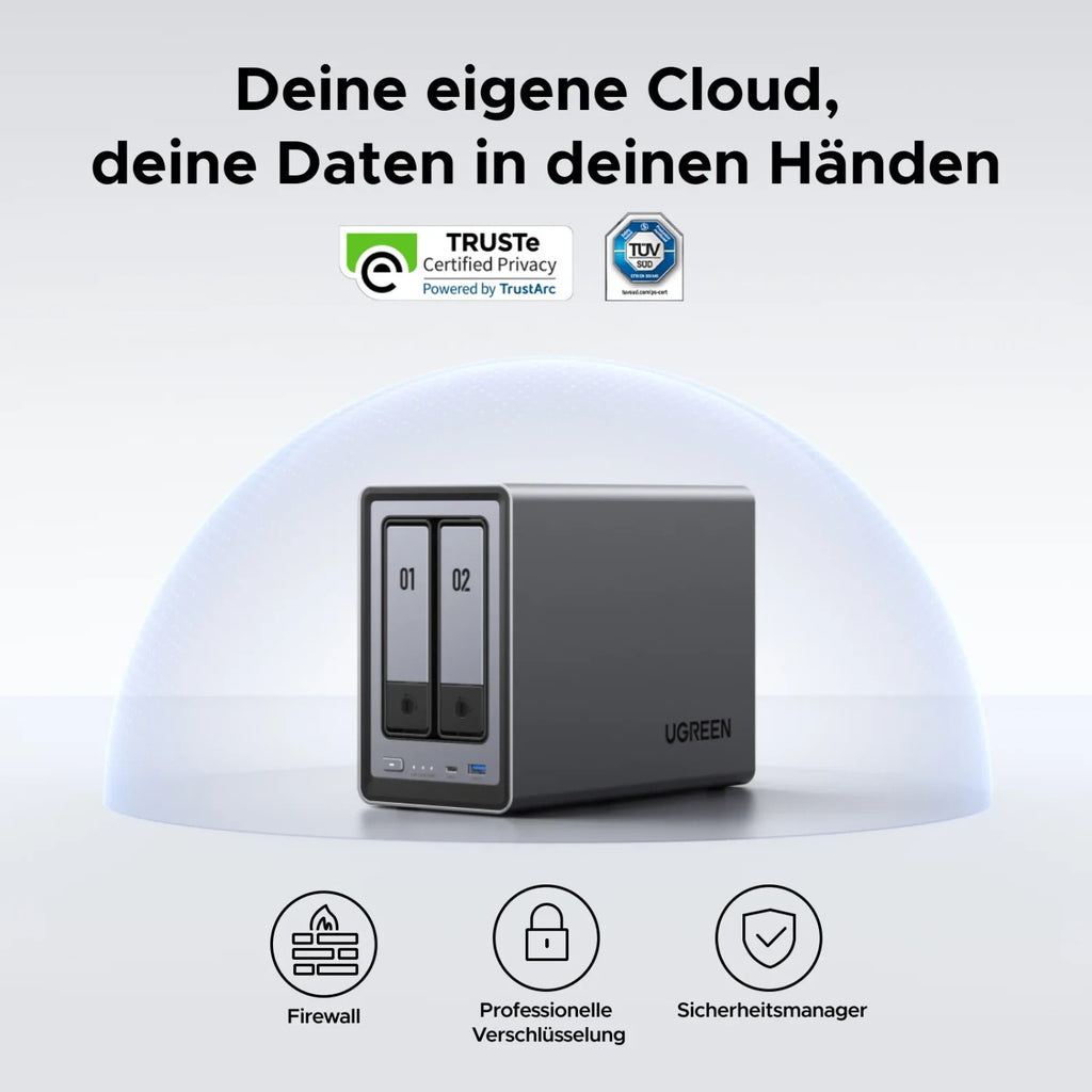 Ugreen NASync DXP2800 inkl. 36TB (2x 18TB Bestpreis Festplatte) Desktop NAS