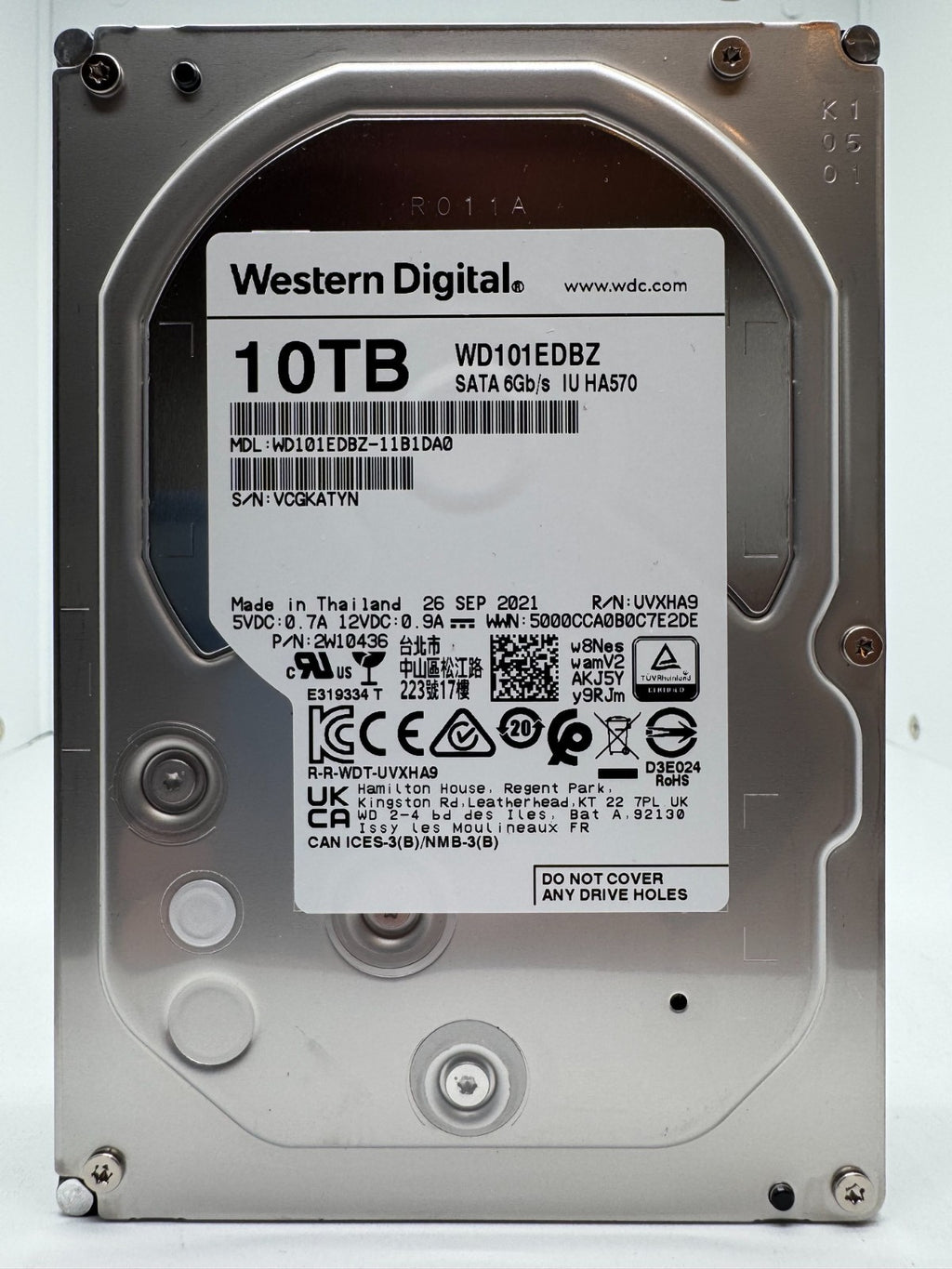 Western Digital WD WD101EDBZ 11B1DA0 - 10TB Festplatte HDD 7200upm SATA3 10 TB