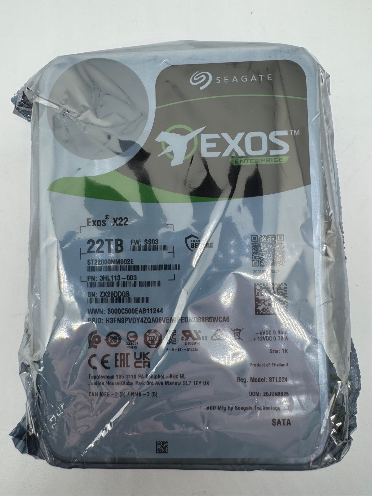 Seagate Exos X22 22TB interne Festplatte ST22000NM002E SED 3,5 Zoll SATA3 22 TB