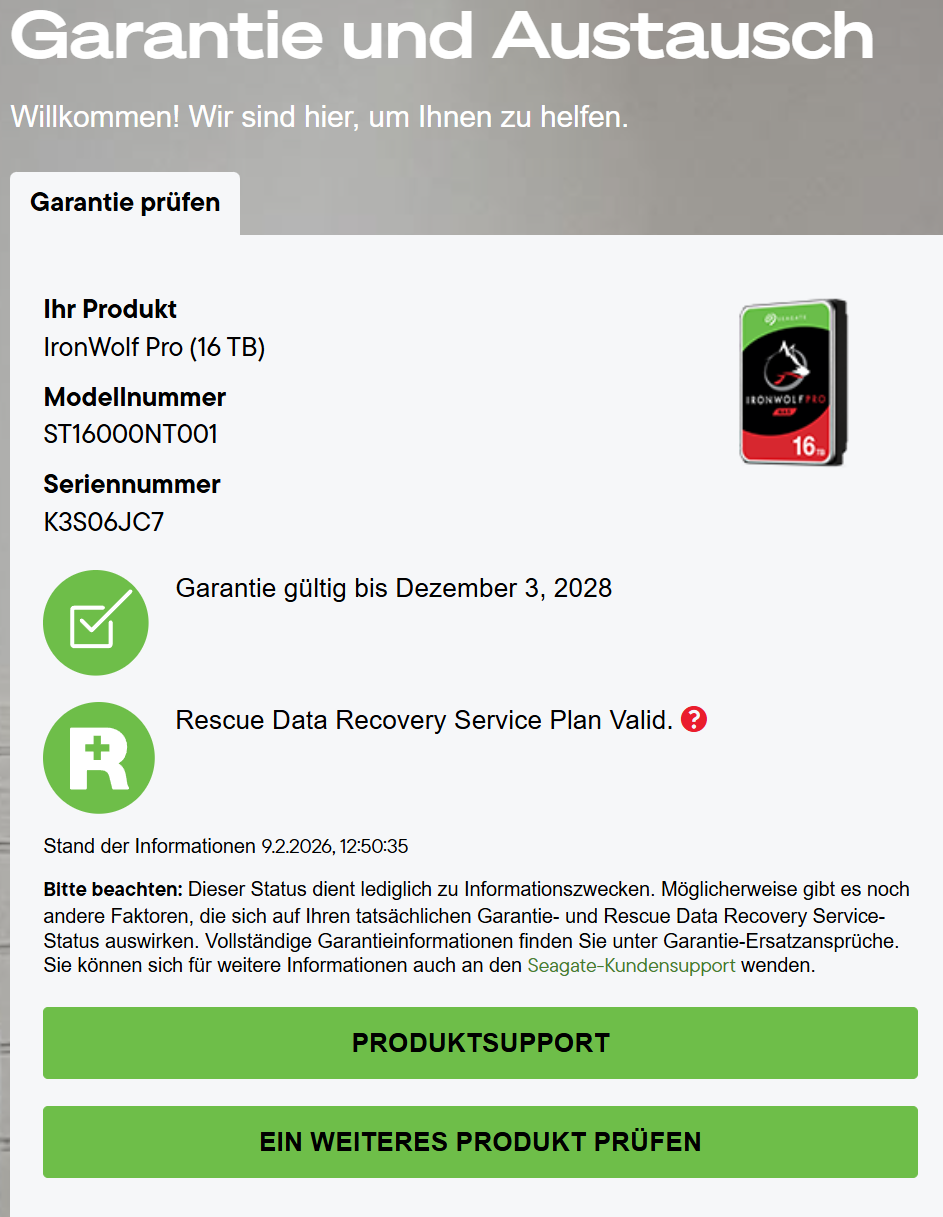 Seagate IronWolf Pro NAS HDD ST16000NT001 - 16TB 3,5 Zoll SATA3 CMR 16 TB