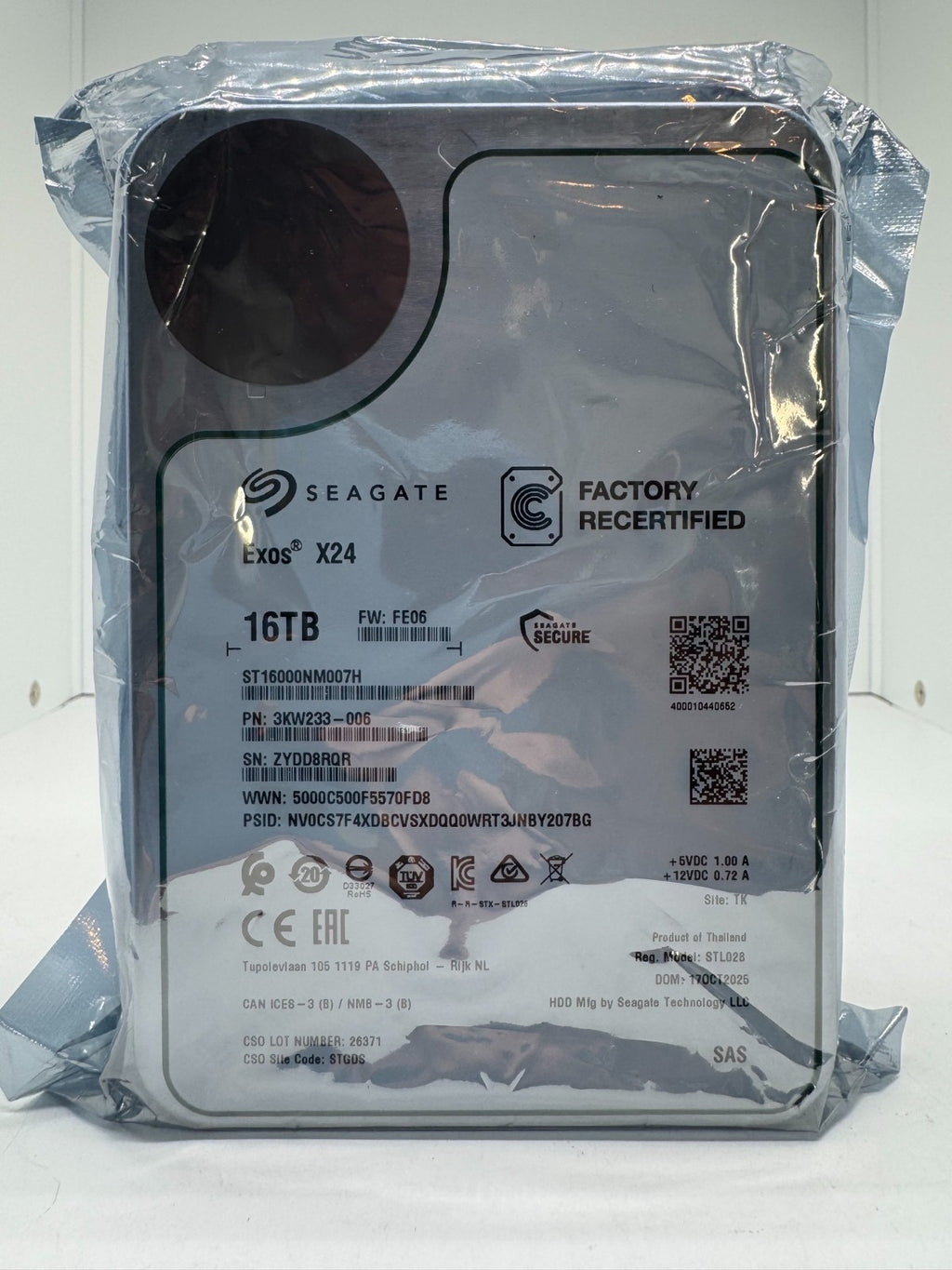 Seagate Exos X24 16TB interne Festplatte ST16000NM007H 3,5 Zoll SAS 16 TB -ref