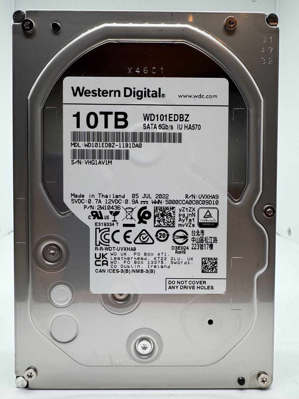 Western Digital WD WD101EDBZ 11B1DA0 - 10TB Festplatte HDD 7200upm SATA3 10 TB