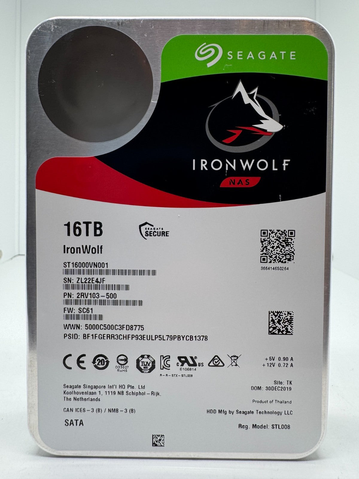Seagate IronWolf ST16000VN001 NAS HDD - 16TB 3,5 Zoll SATA3 CMR 16 TB