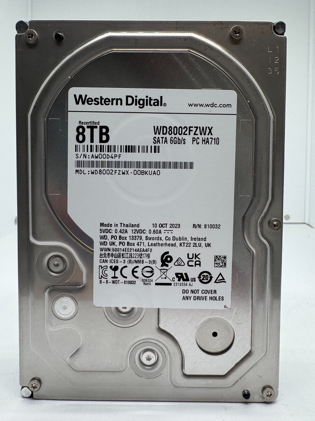 Western Digital WD Black 8TB WD8002FZWX intern Festplatte 7200RPM SATA3