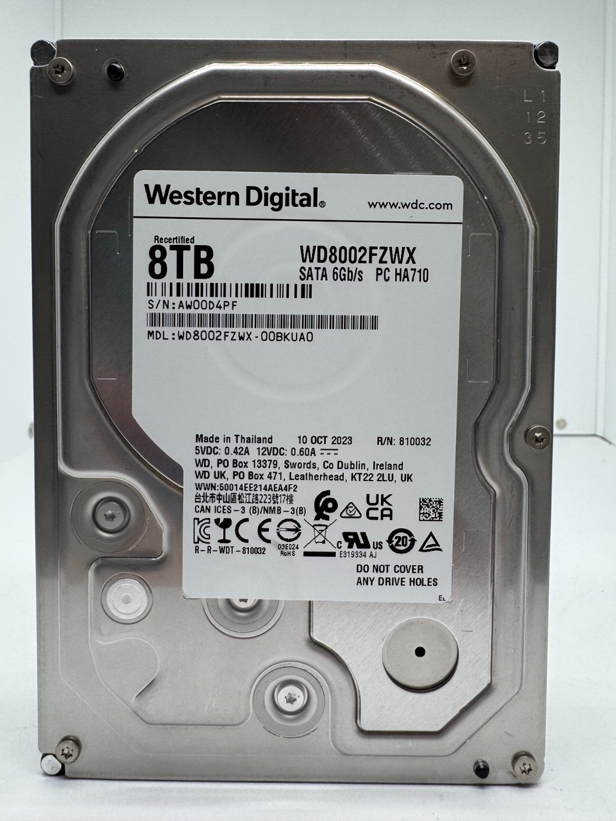 Western Digital WD Black 8TB WD8002FZWX intern Festplatte 7200RPM SATA3