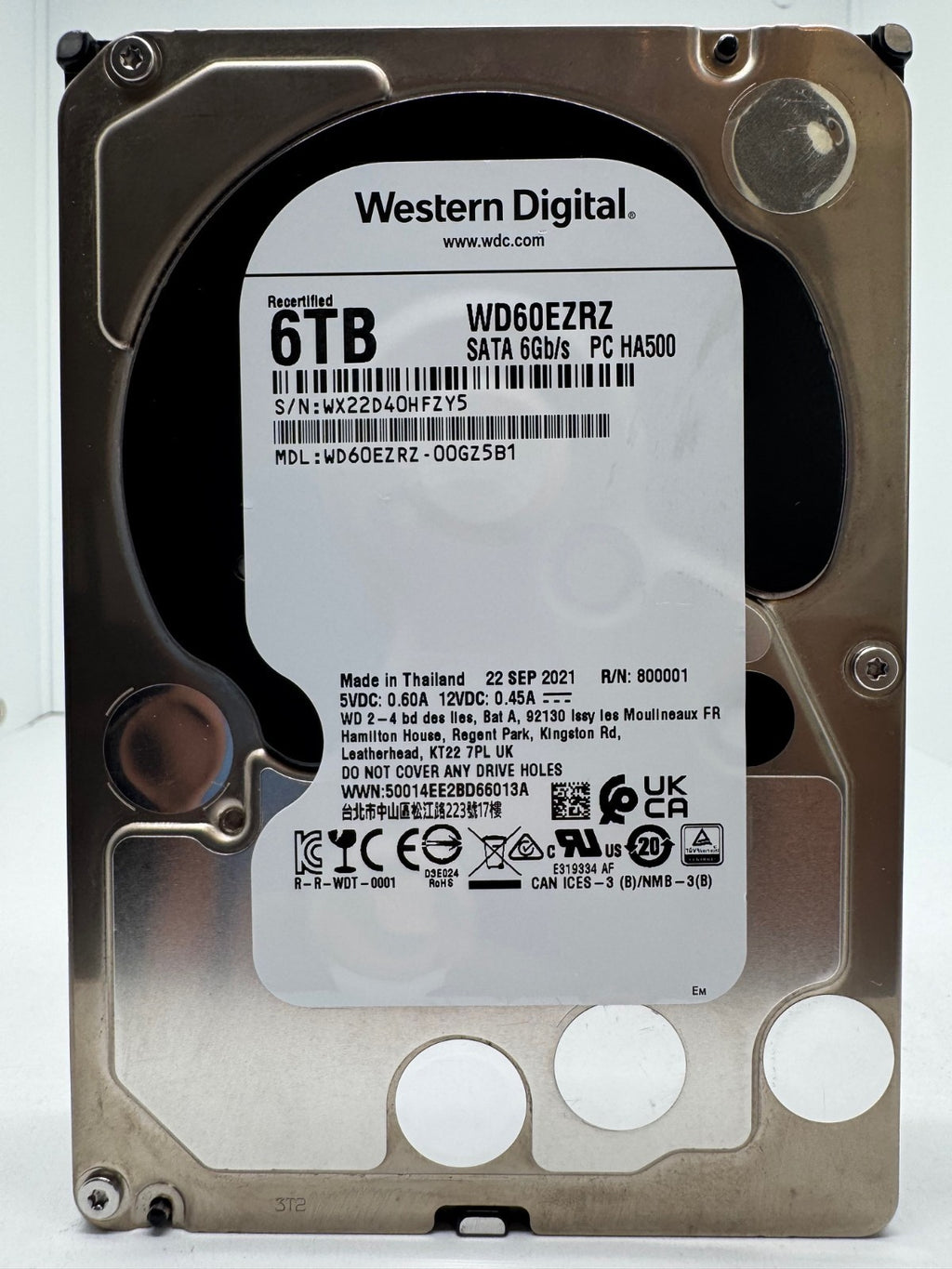 Western Digital WD60EZRZ - WD Blue 6TB Festplatte 5400RPM SATA 3 - 6 TB -ZY5