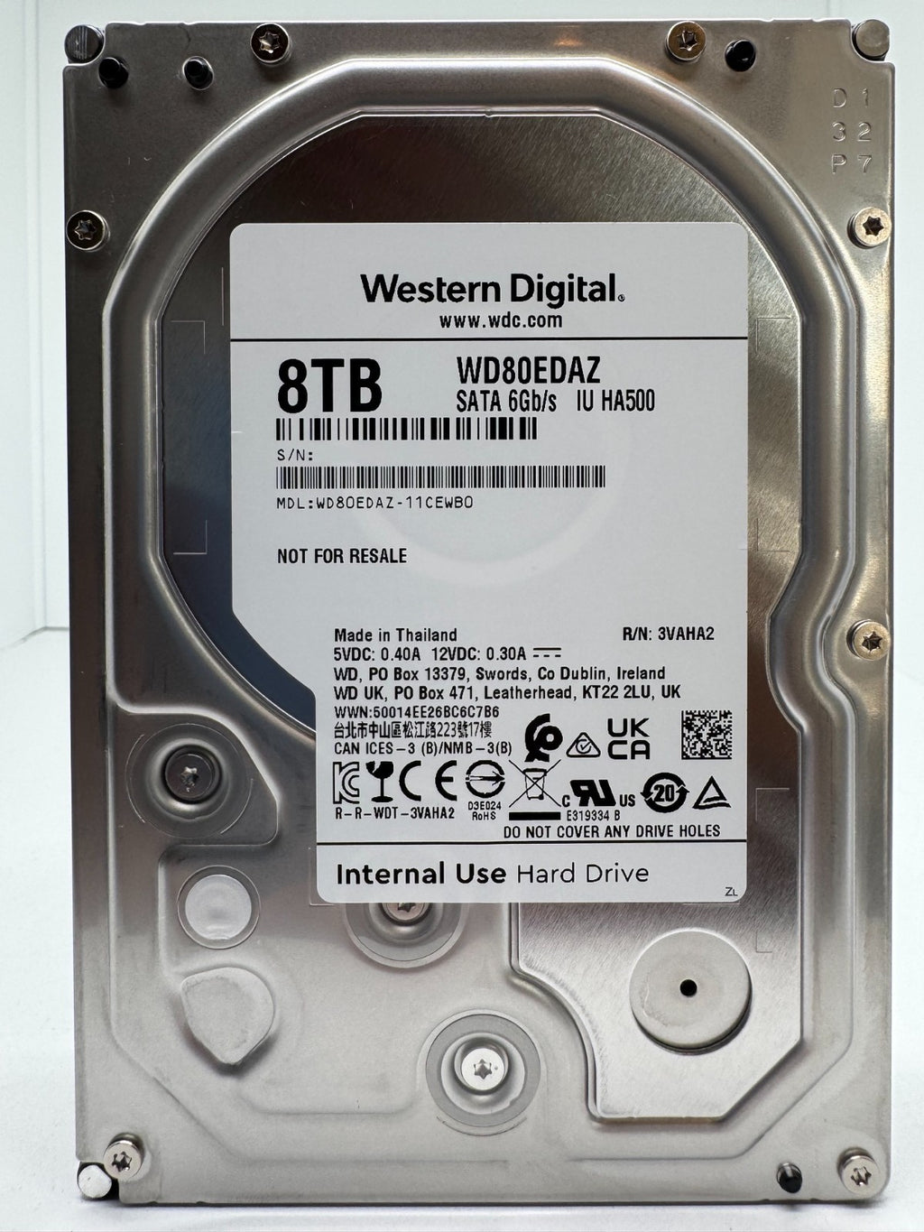 Western Digital 8TB WD80EDAZ intern Festplatte 5640 RPM SATA3 8 TB SATA 3
