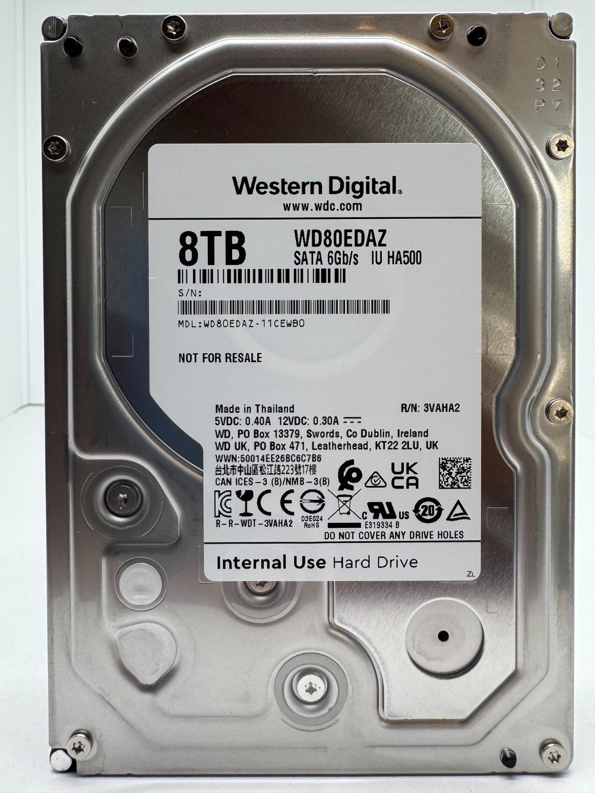Western Digital 8TB WD80EDAZ intern Festplatte 5640 RPM SATA3 8 TB SATA 3