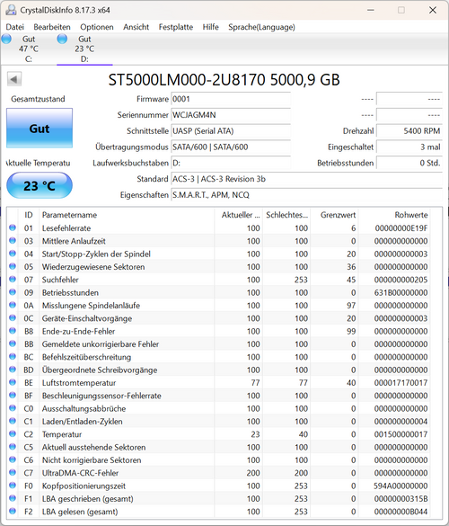 Externe 5TB Festplatte im Portable Drive Gehäuse STGX5000400 2,5 Zoll USB 3.0