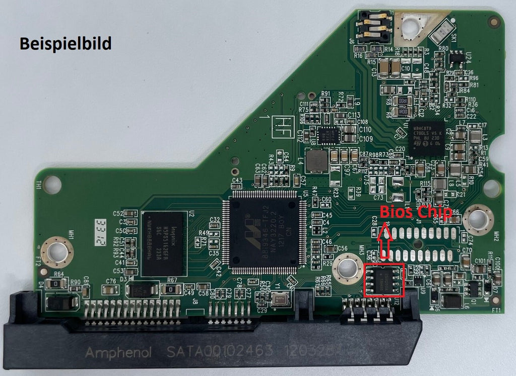 Western Digital PCB Logic Board - Circuit Board - 2060-771824-005 REV A