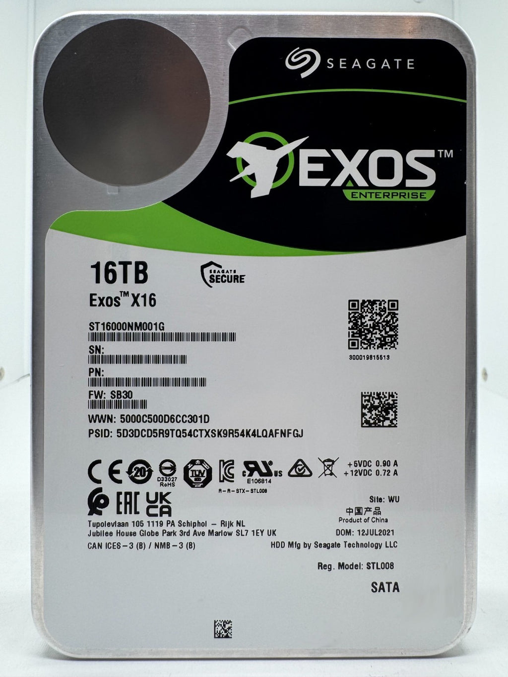 Seagate Exos X16 16TB interne Festplatte ST16000NM001G 3,5 Zoll SATA3