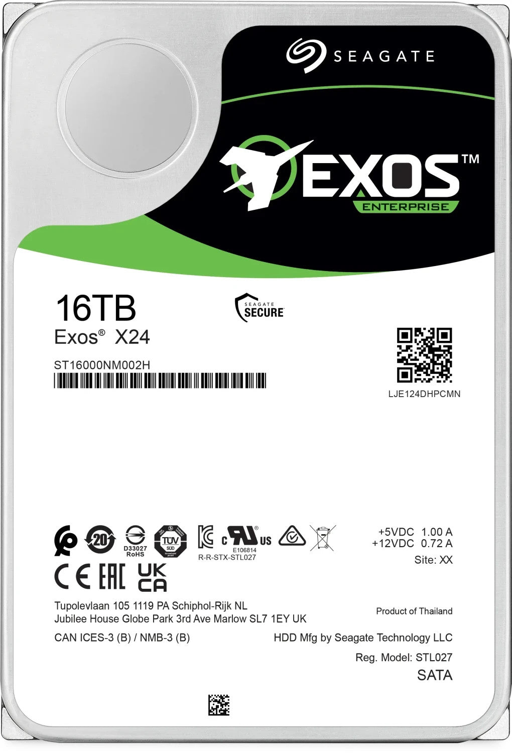 Seagate Exos X24 16TB interne Festplatte ST16000NM002H 3,5 Zoll SATA3 16 TB