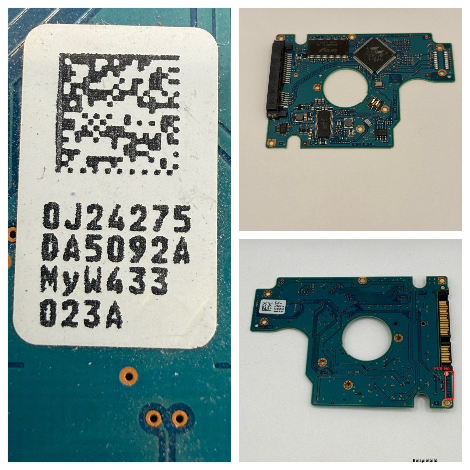 HITACHI / HGST Western Digital PCB Logic Board 220 0A90350 01- 0J24275-DA5092A