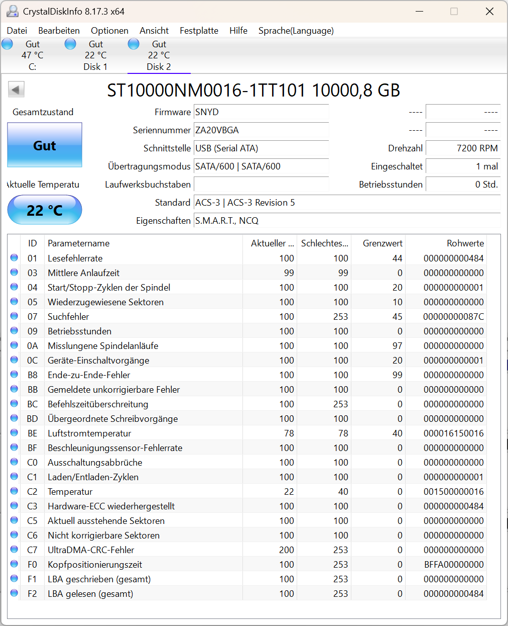 Seagate Enterprise Capacity (Exos X10) 10TB interne Festplatte ST10000NM0016 BGA