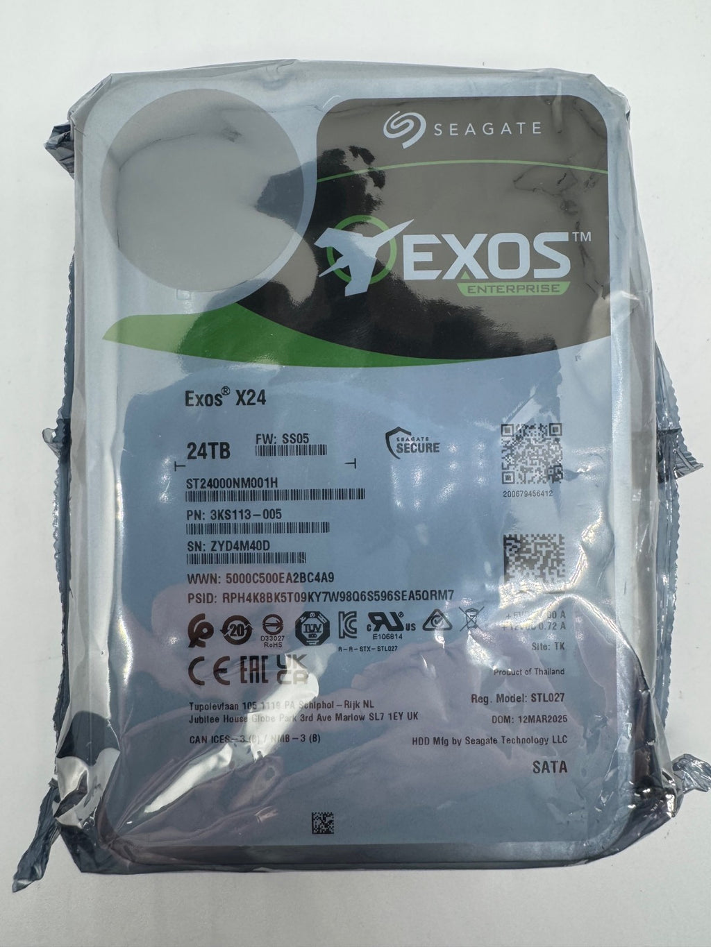 Seagate Exos X24 24TB interne Festplatte ST24000NM001H SED 3,5 Zoll SATA3 24 TB