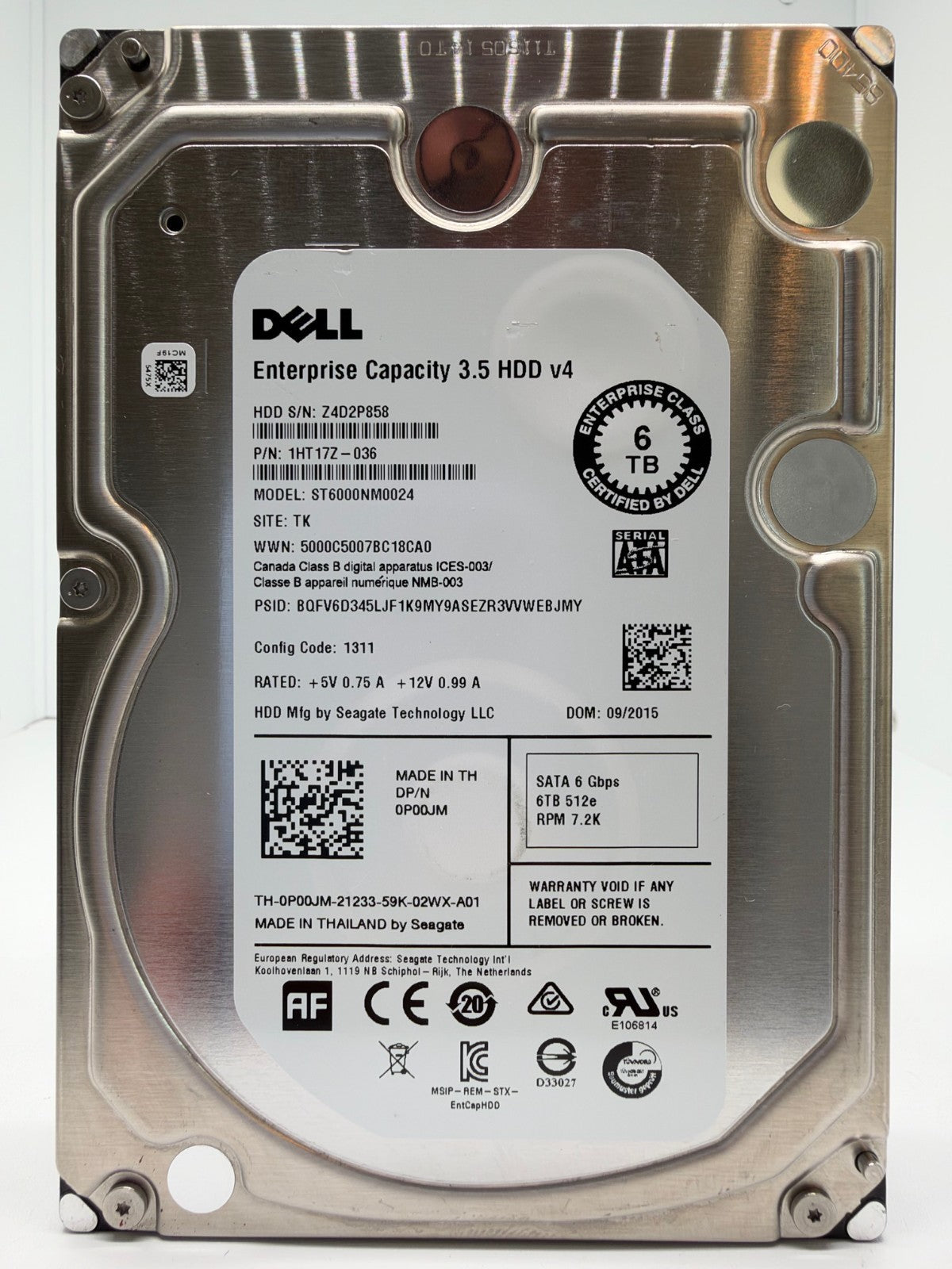 Seagate ST6000NM0024 Enterprise Capacity 3.5 HDD v4 Festplatte 6TB SATA3 -858
