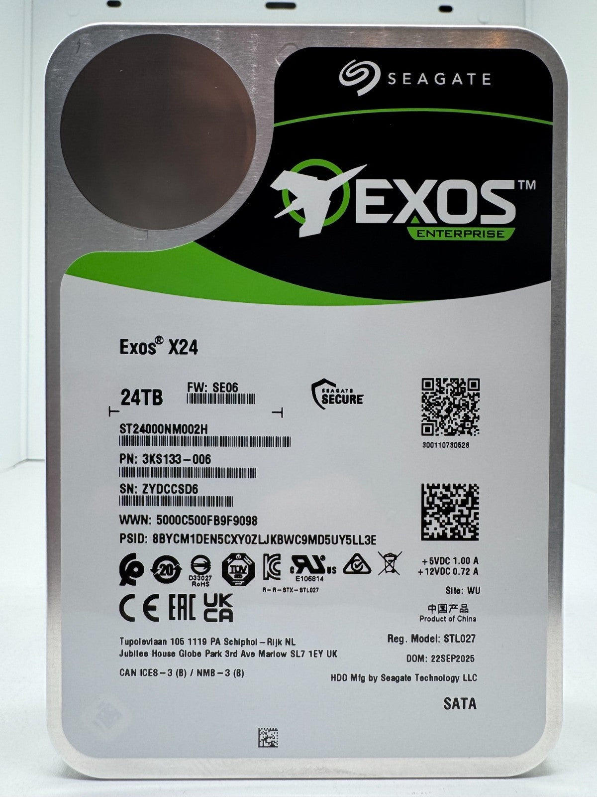 Seagate Exos X24 24TB interne Festplatte ST24000NM002H 3,5 Zoll SATA3 24 TB -06