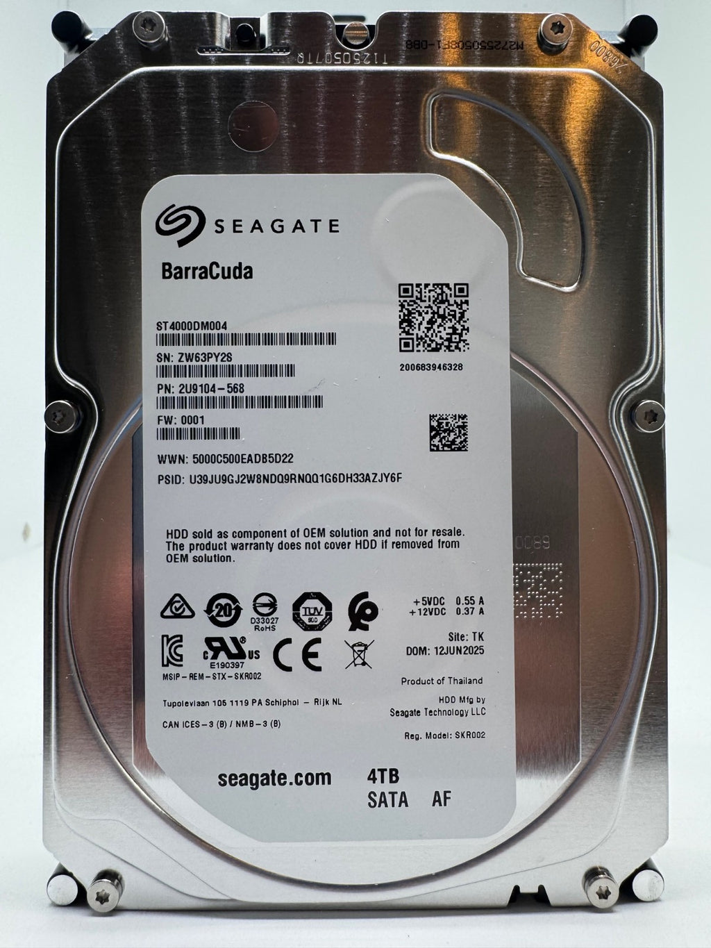 Seagate BarraCuda ST4000DM004 - 4TB interne Festplatte 3,5 Zoll SATA3 4 TB