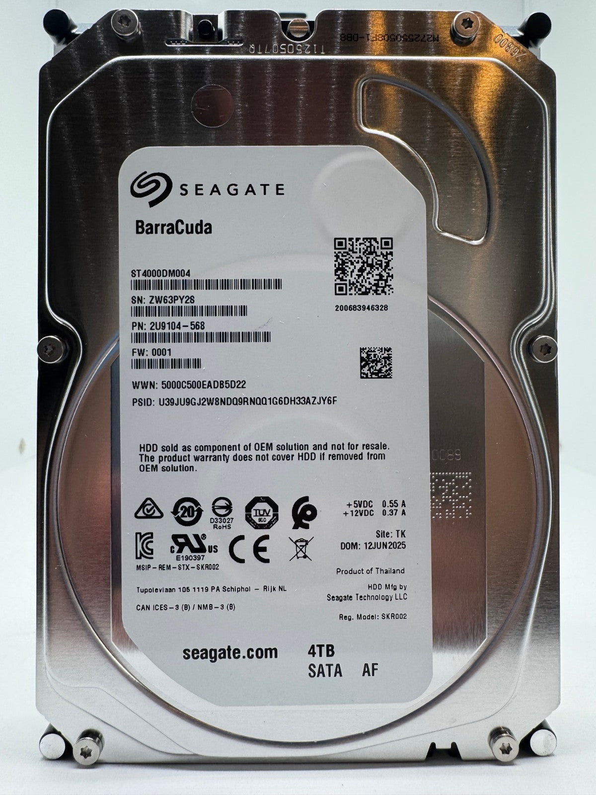 Seagate BarraCuda ST4000DM004 - 4TB interne Festplatte 3,5 Zoll SATA3 4 TB