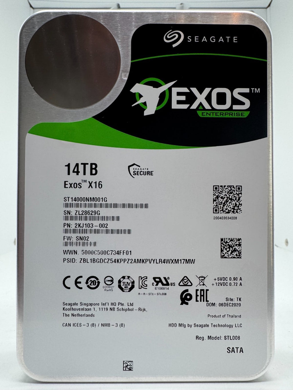 Seagate Exos X16 14TB interne Festplatte ST14000NM001G 3,5 Zoll SATA3 -29G