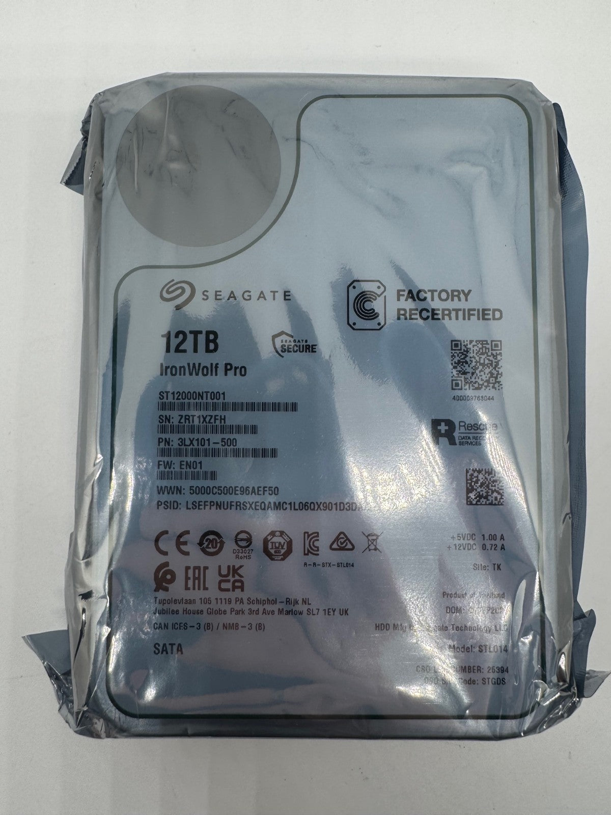 Seagate IronWolf Pro 12TB interne Festplatte ST12000NT001 SATA3 256MB Cache