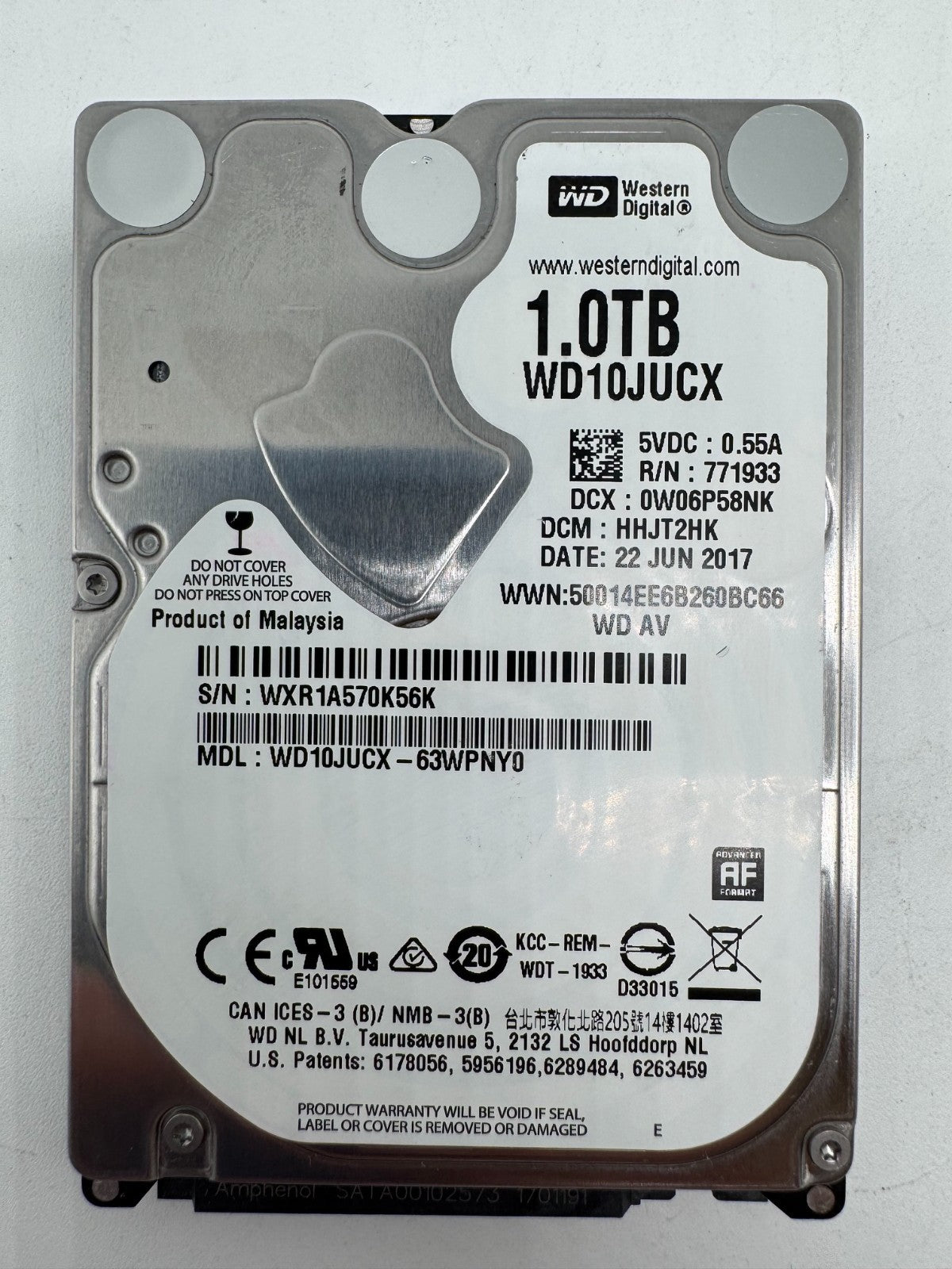Western Digital WD AV WD10JUCX - 1TB Festplatte 2,5 Zoll 5400RPM SATA3 - 1 TB