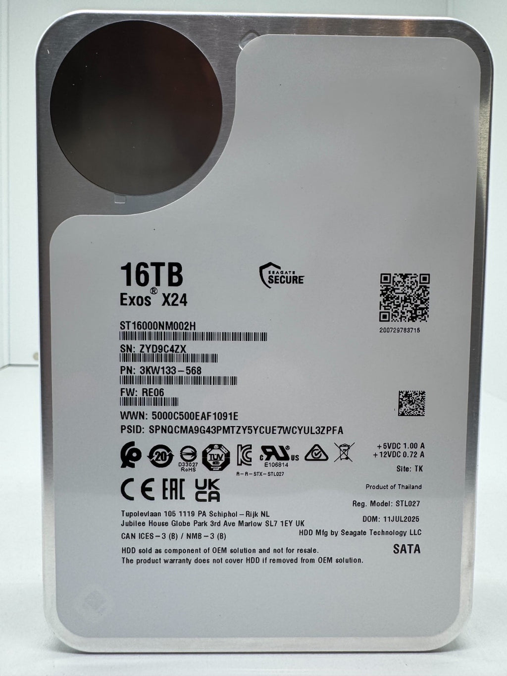 Seagate Exos X24 16TB interne Festplatte ST16000NM002H 3,5 Zoll SATA3 16 TB