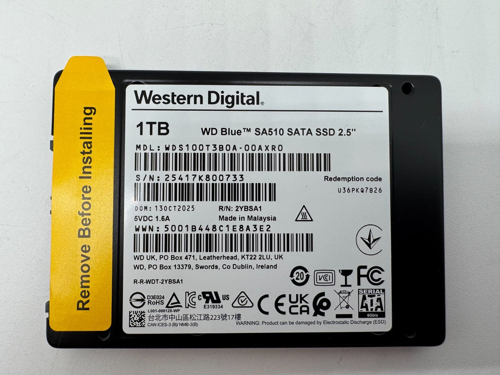 Western Digital Blue SA510 1TB SSD interne Festplatte (WDS100T3B0A-00AXR0) -733