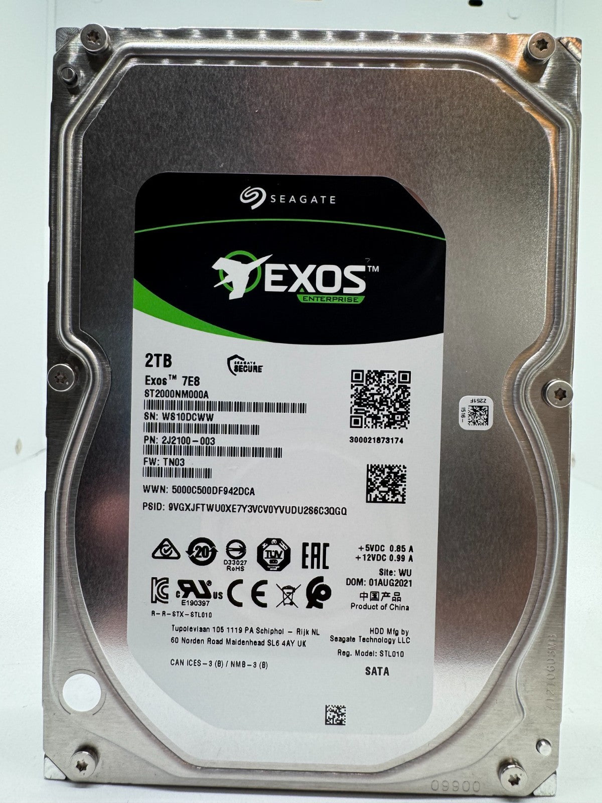 Seagate Exos 7E8 ST2000NM000A HDD interne Festplatte 2TB Festplatte SATA3