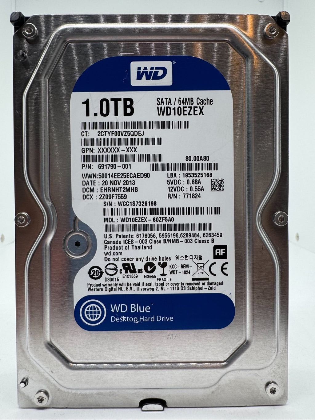 Western Digital WD10EZEX - WD Blue 1TB Festplatte 7200RPM SATA 3 -1 TB -198