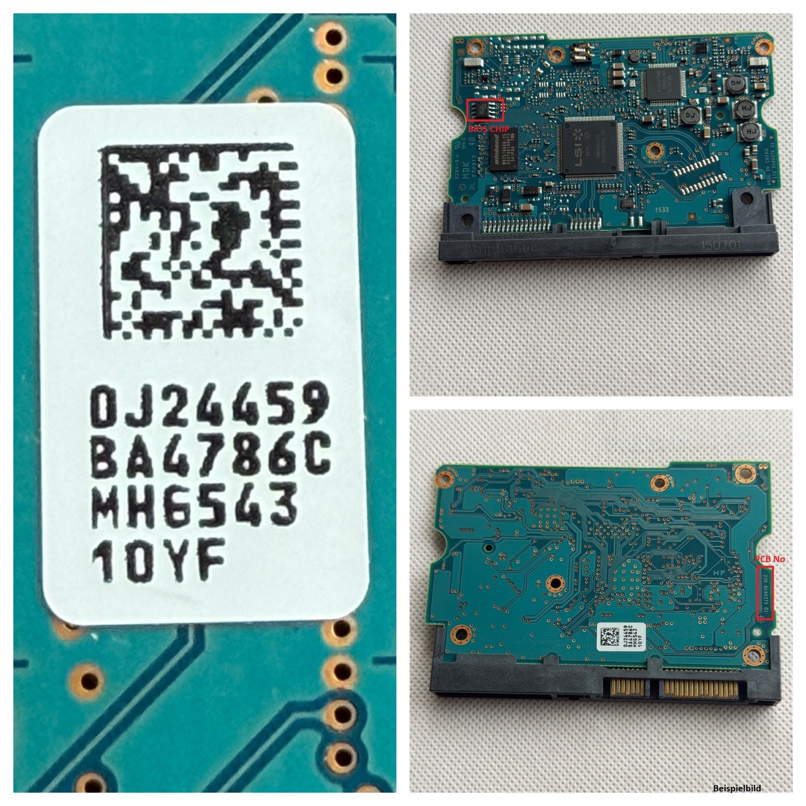 HITACHI HGST PCB Logic Board 220 0A90379 01 - Circuit Board - 0J24459 BA4786C