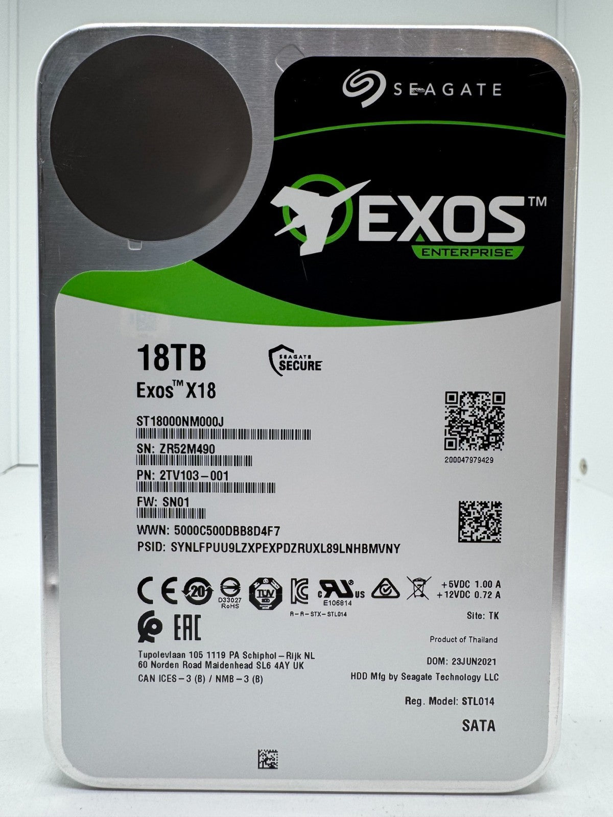 Seagate Exos X18 18TB interne Festplatte ST18000NM000J 3,5 Zoll SATA3 -490