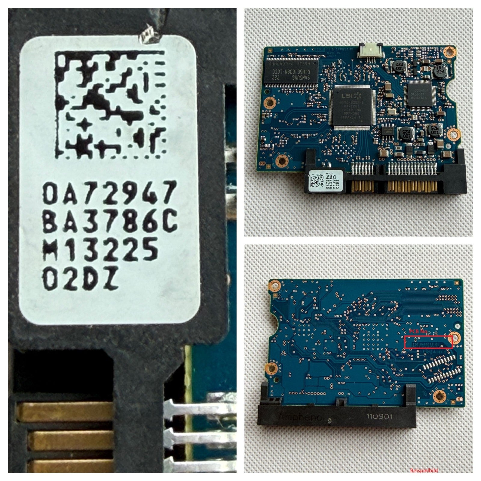 HITACHI HGST PCB Logic Board 220 0A90233 01 - Circuit Board - 0A72947 BA3786C