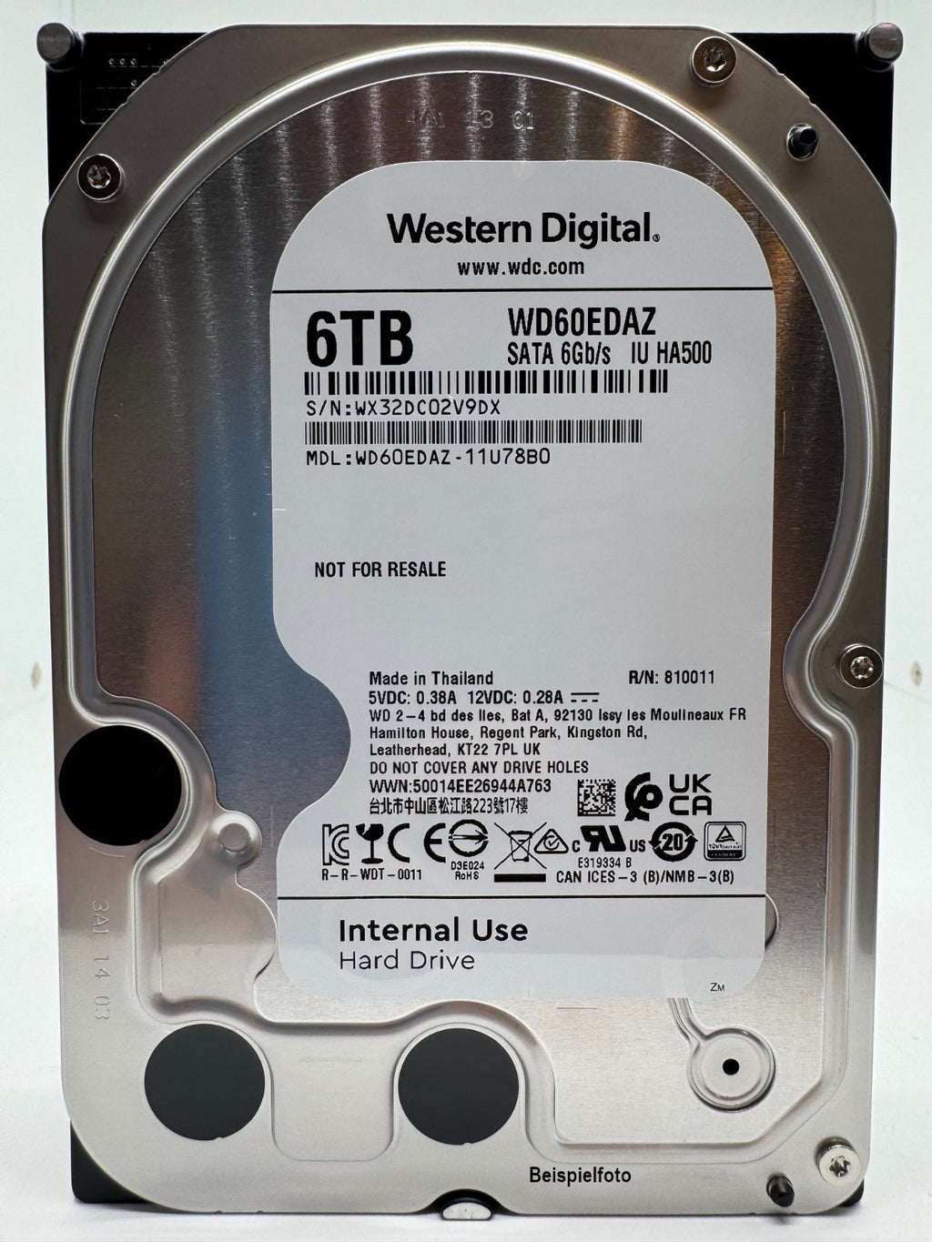Western Digital 6TB WD60EDAZ intern Festplatte 5400 RPM SATA3 6 TB SATA 3