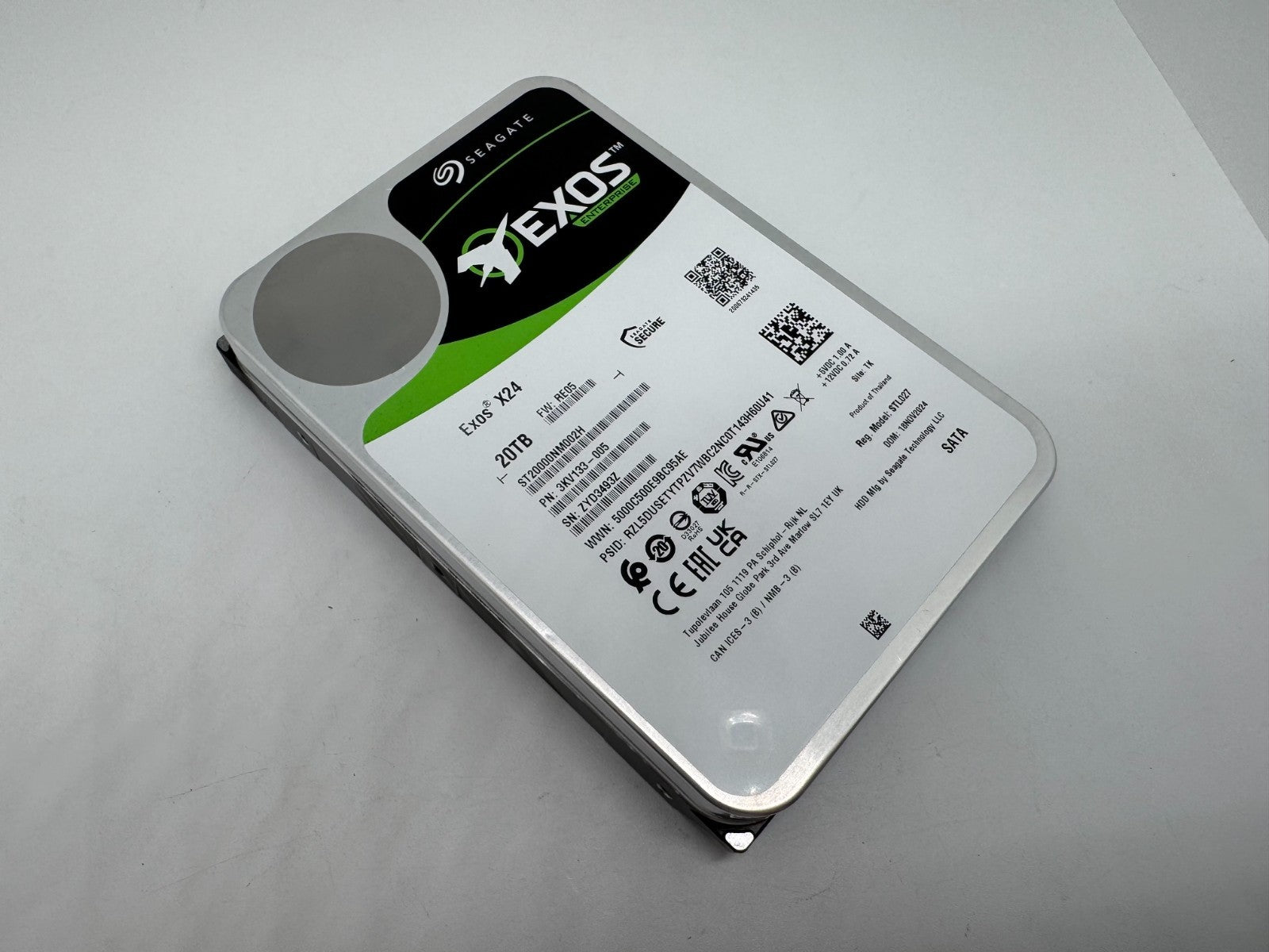 Seagate Exos X24 20TB interne Festplatte ST20000NM002H 3,5 Zoll SATA3 20 TB -93Z