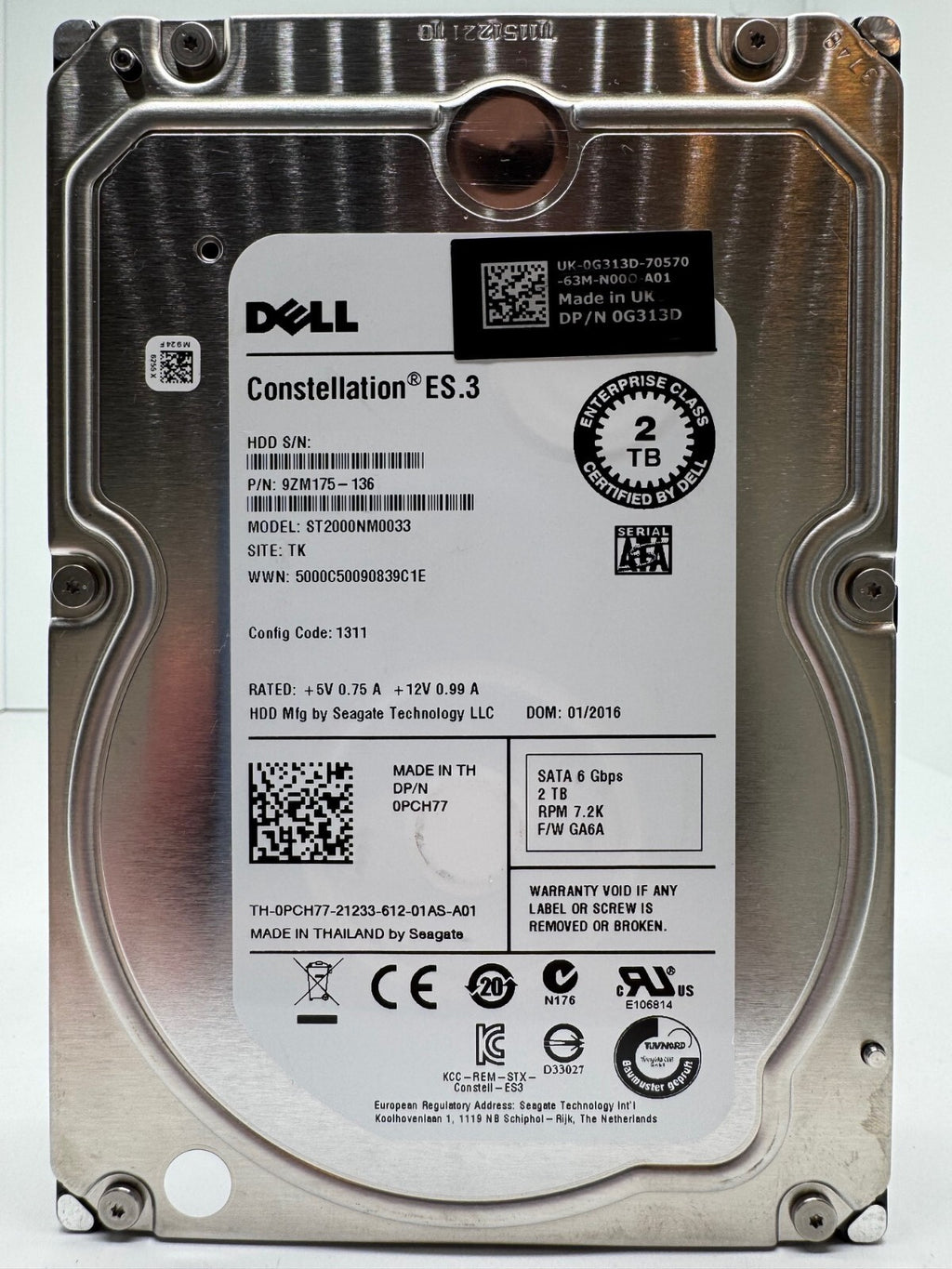 Dell Seagate Constellation ES.3 2TB Interne Festplatte ST2000NM0033 3,5" SATA3