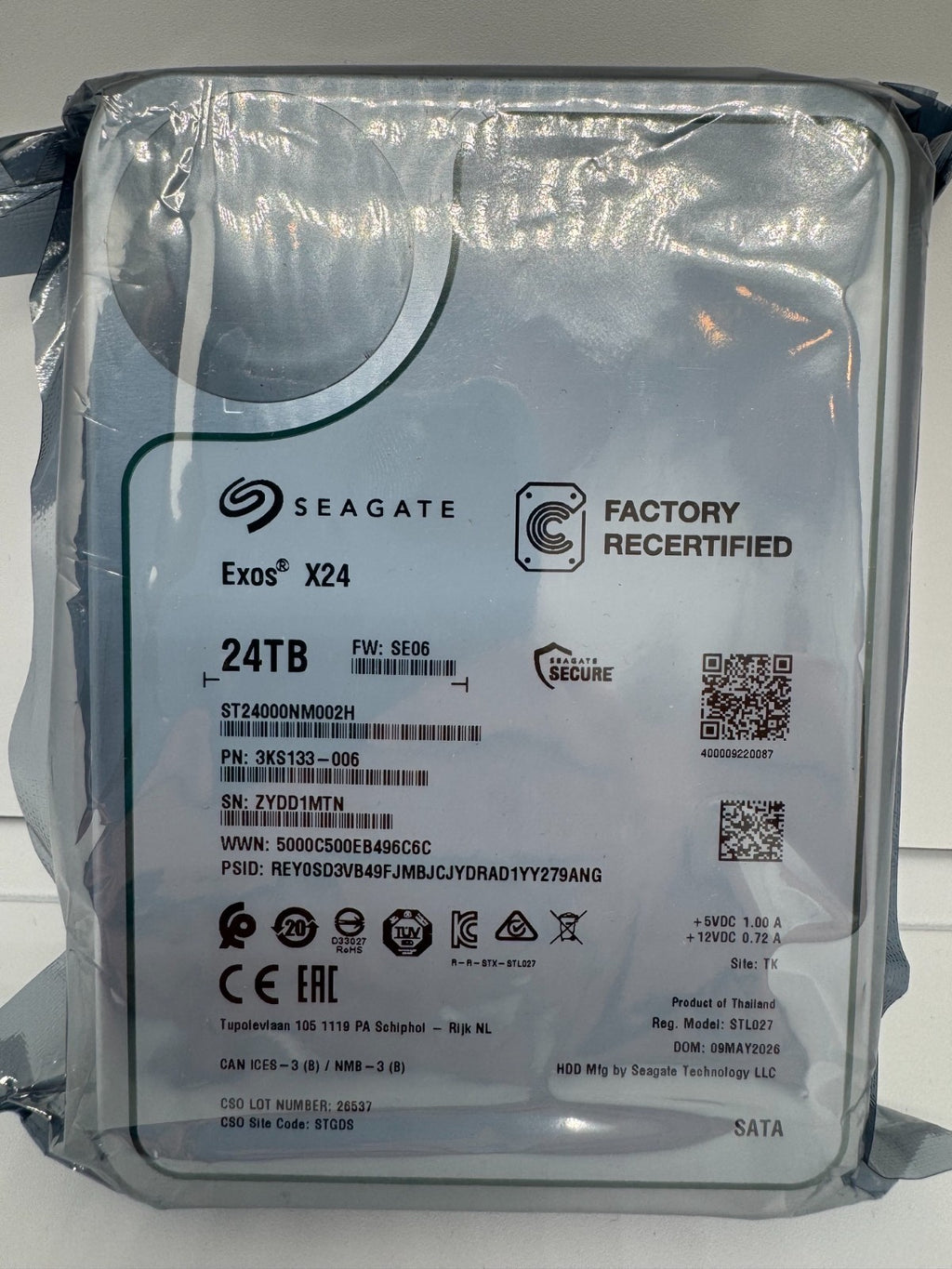 Seagate Exos X24 24TB interne Festplatte ST24000NM002H 3,5 Zoll SATA3 24 TB -MTN