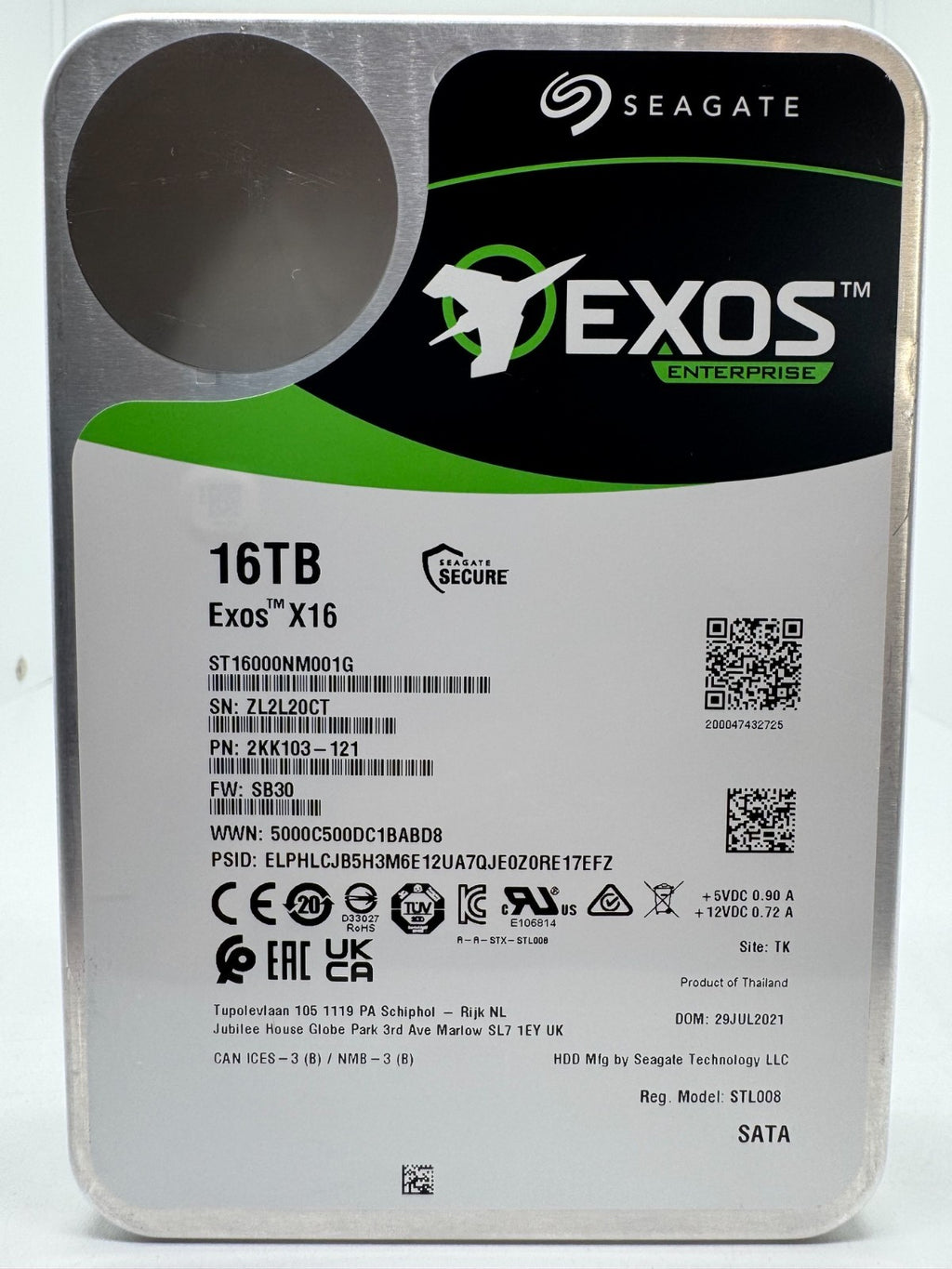 Seagate Exos X16 16TB interne Festplatte ST16000NM001G 3,5 Zoll SATA3 -0CT