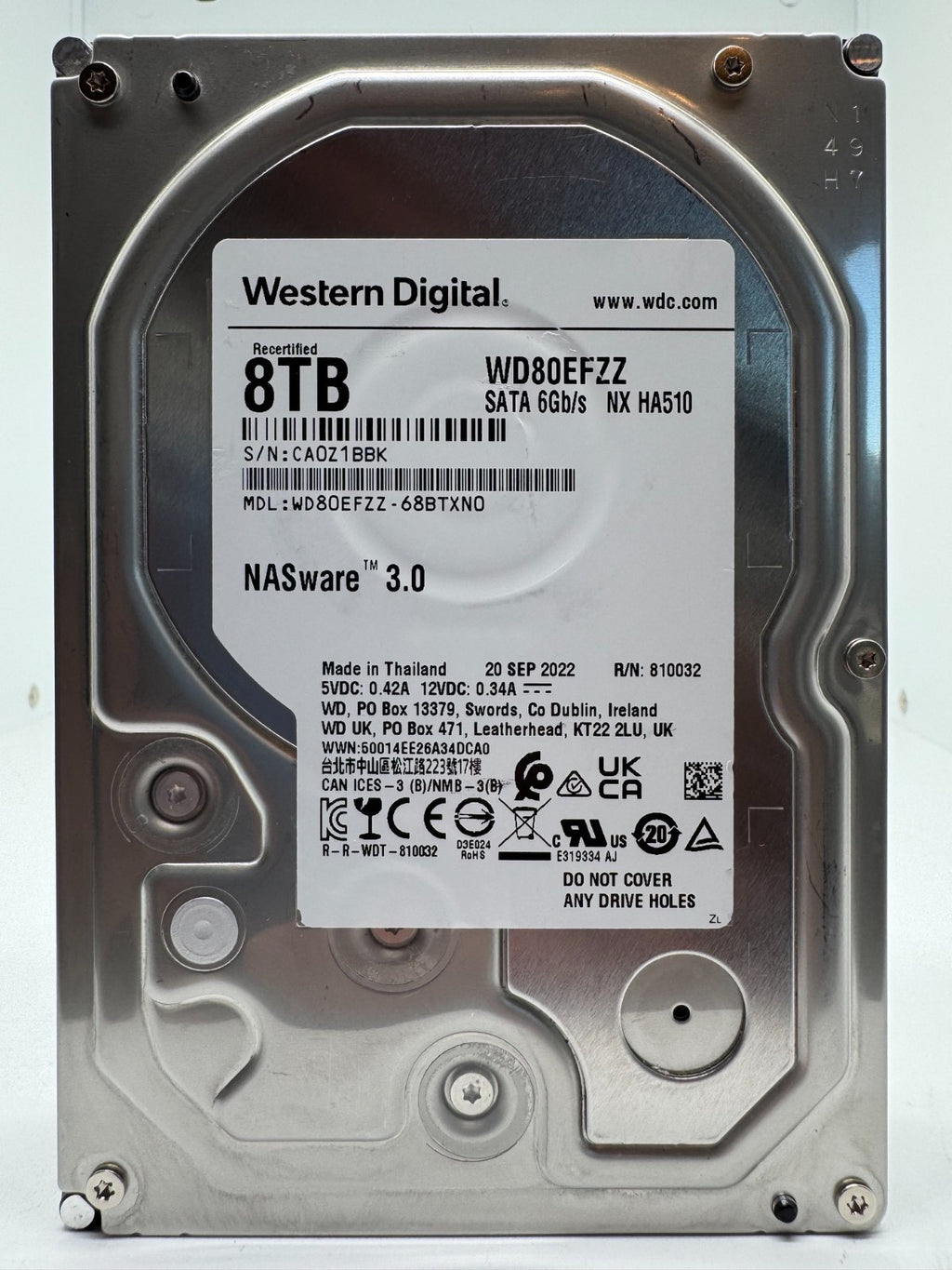 Western Digital WD RED Plus WD80EFZZ 8TB interne Festplatte 5640 RPM SATA3